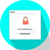 Symbol der Phishing-Vorlage «Your Account is Locked»: rotes Vorhängeschloss über einem Login-Formular im Browser