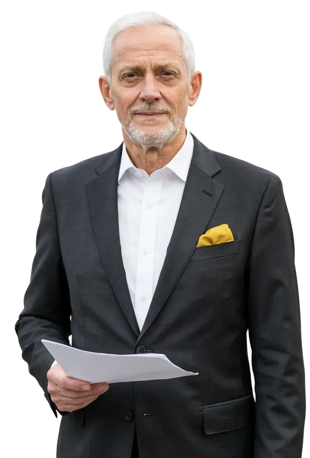 Ein CISO mit einem einzelnen Blatt Papier in der Hand