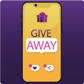 Icon for the "Win an iPhone 15" phishing template: a smartphone showing a gift box and the words "Give Away"
